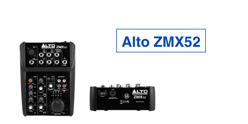 Alto ZMX52 là dòng mixer analog mini với 5 kênh, phù hợp cho biểu diễn nhỏ, karaoke hoặc phòng thu cá nhân