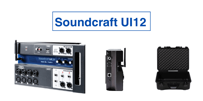 Soundcraft UI12 được trang bị Wi-fi tích hợp, có thể kết nối và điều khiển từ xa bằng điện thoại, máy tính bảng, laptop