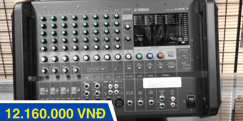 Yamaha EMX7 là mẫu thanh lý mixer liền công suất có hình rất mới do chỉ sử dụng ~3 tháng